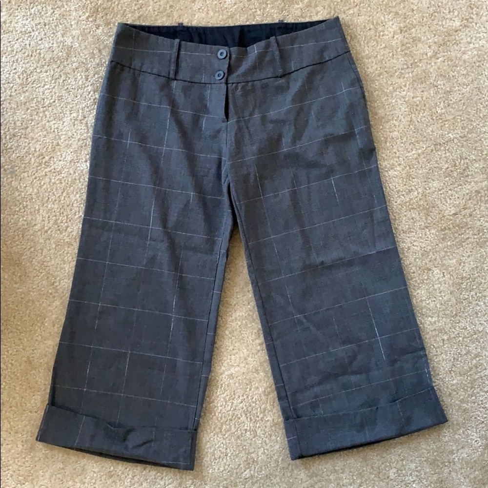 Wide Leg Capri Dress Pants